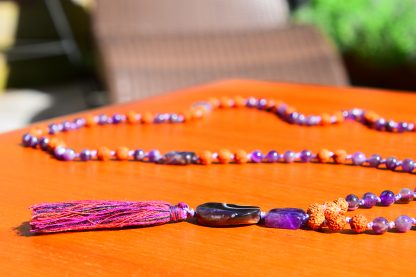 Mala Amethist, Rudraksha -vegan- ? - Afbeelding 2