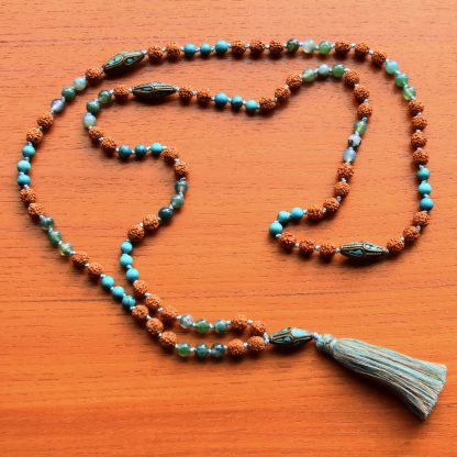 Mala Aventurijn, Mosagaat, Rudraksha -vegan- ?