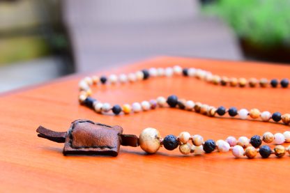 Mala Picture & Purple Jaspis, Zwarte Lava, Rudraksha - Afbeelding 2
