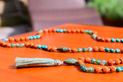 Mala Aventurijn, Mosagaat, Rudraksha -vegan- ? - Afbeelding 2